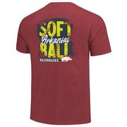  Arkansas Softball Stack Comfort Colors Tee