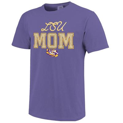 LSU Dotted Mom Comfort Colors Tee