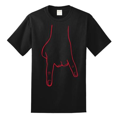 Bacon Black and Red Horn Hands Down Tee