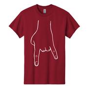  Bacon Crimson And White Horn Hands Down Tee