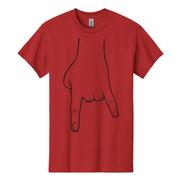  Bacon Red And Black Horn Hands Down Tee