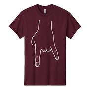  Bacon Maroon And White Horn Hands Down Tee