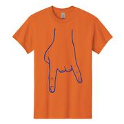  Bacon Orange And Royal Horn Hands Down Tee