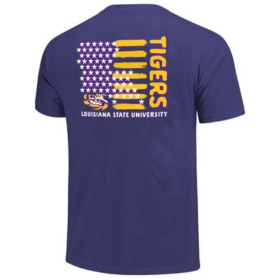 LSU Tigers Image One State Stars Stripes Comfort Colors Tee