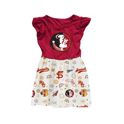 Florida State Wes and Willy Vault Kids Print Princess Dress