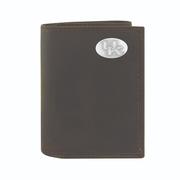  Kentucky Zep- Pro Brown Leather Concho Trifold Wallet