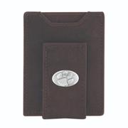  Clemson Zep- Pro Brown Leather Concho Front Pocket Wallet