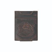  Auburn Zep- Pro Burnished Antique Money Clip Wallet