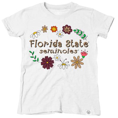 Florida State Wes and Willy Toddler Flower Design Blend Tee