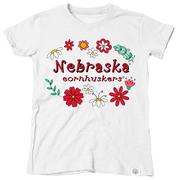  Nebraska Wes And Willy Toddler Flower Design Blend Tee