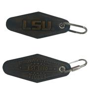  Lsu Zep- Pro Burnished Leather Keychain