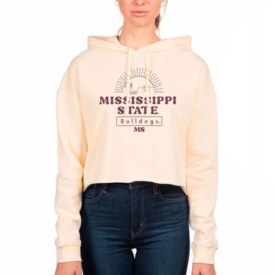 Mississippi State Uscape Old School Cropped Hoodie