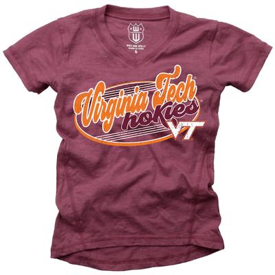 Virginia Tech Wes and Willy YOUTH Blend Slub Tee
