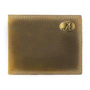  Alabama Zep- Pro Tan Vintage Leather Bifold Wallet