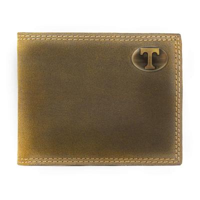 Tennessee Zep-Pro Tan Vintage Leather Bifold Wallet