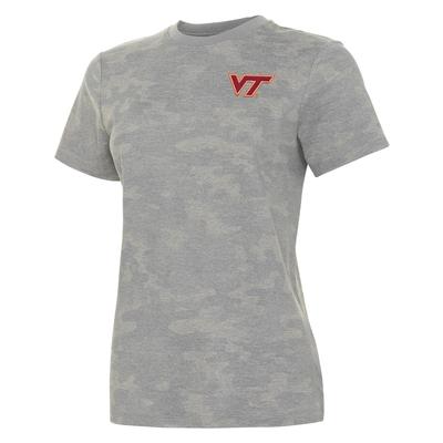 Virginia Tech Antigua Women's Rogue Brushed Camo Tee