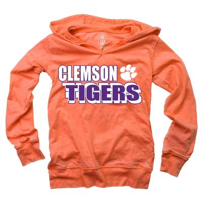 Clemson Wes And Willy Kids Burnout Hoodie