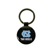  Unc Carbon Fiber Round Keychain