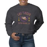  Lsu Uscape 90's Pigment Dye Crop Crew Sweatshirt