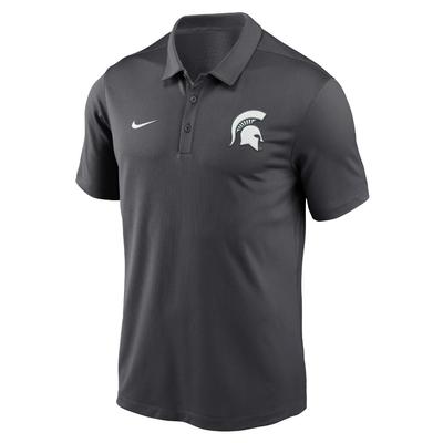 Michigan State Nike Lockup Franchise Polo ANTHRACITE