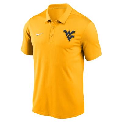 West Virginia Nike Lockup Franchise Polo GOLD