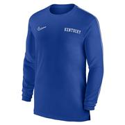  Kentucky Nike Dri- Fit Sideline Uv Coach Long Sleeve Top