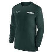  Michigan State Nike Dri- Fit Sideline Uv Coach Long Sleeve Top