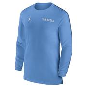  Unc Jordan Brand Dri- Fit Sideline Uv Coach Long Sleeve Top