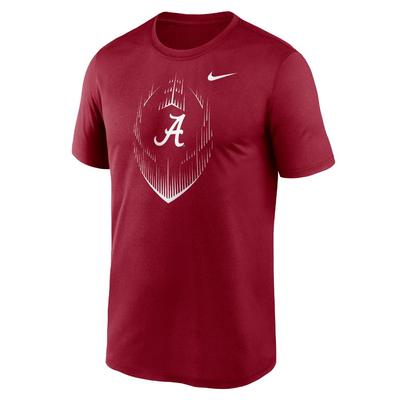 Alabama Nike Legend Football Icon Tee CRIMSON