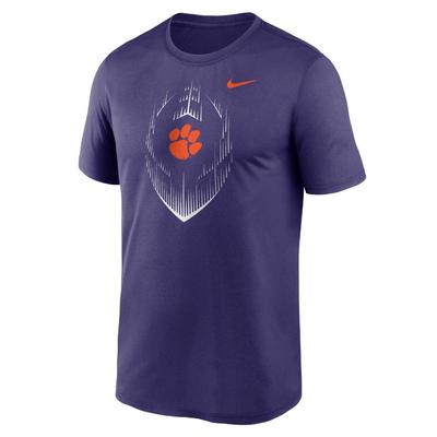 Clemson Nike Legend Football Icon Tee NEW_ORCHID