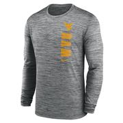  West Virginia Nike Dri- Fit Sideline Velocity Long Sleeve Tee