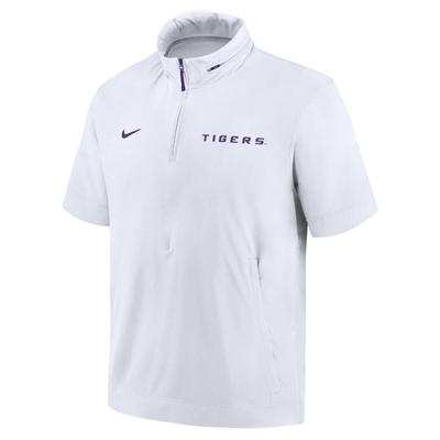 LSU Nike Sideline Lightweight Coach Jacket WHITE