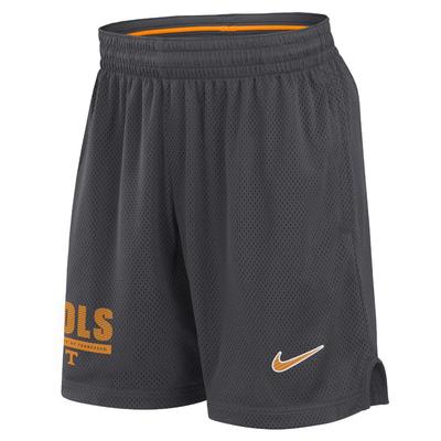 Tennessee Nike Dri-fit Sideline Mesh Shorts ANTHRACITE