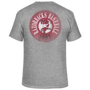  Arkansas Vault Razorbacks Baseball Circle Logo Tee