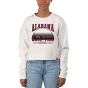  Alabama Uscape Stars Pigment Dye Crop Crew Sweatshirt