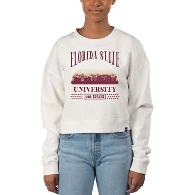 Florida State Uscape Stars Pigment Dye Crop Crew Sweatshirt