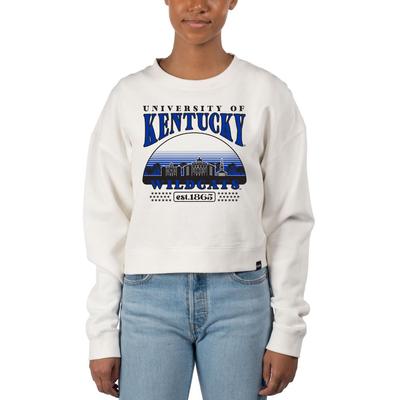 Kentucky Uscape Stars Pigment Dye Crop Crew Sweatshirt