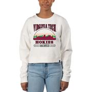  Virginia Tech Uscape Stars Pigment Dye Crop Crew Sweatshirt