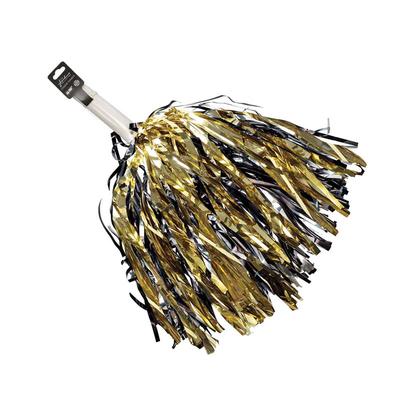 Black and Gold Shimmer Pom Pom