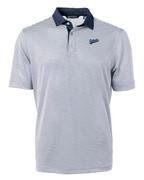  Auburn Script Cutter & Buck Men's Virtue Eco Micro Stripe Polo