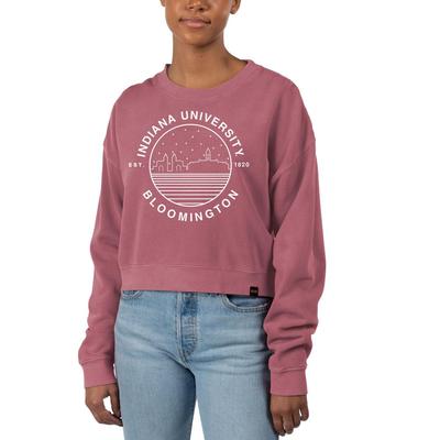 Indiana Uscape Starry Scape Pigment Dye Cropped Crew Sweatshirt