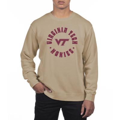 Virginia Tech Uscape Radial Pigment Dye Crew Sweatshirt
