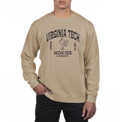Virginia Tech Uscape Wild Pigment Dye Crew Sweatshirt
