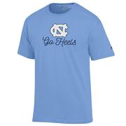  Unc Champion Logo Over Script Tee