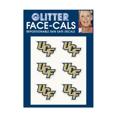 UCF Glitter Face Tattoos