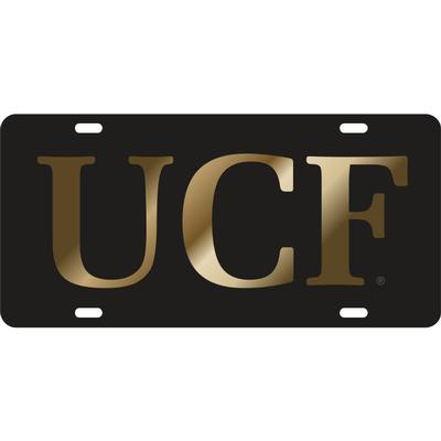 UCF Laser Black License Plate