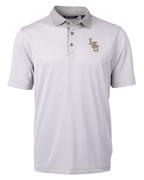  Lsu Baseball Cutter & Buck Virtue Eco Micro Stripe Polo