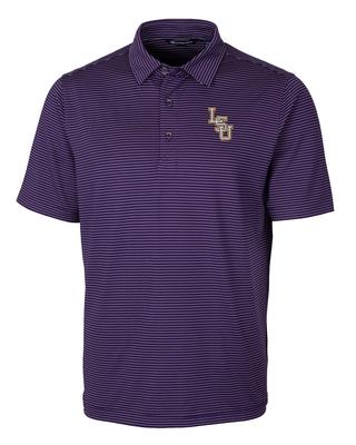 LSU Baseball Cutter & Buck Forge Pencil Stripe Polo