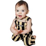  Infant Black And Tan Striped Game Bibs