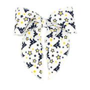  West Virginia Wee Ones Medium Signature Collegiate Logo Print Fabric Bowtie With Knot And Tails